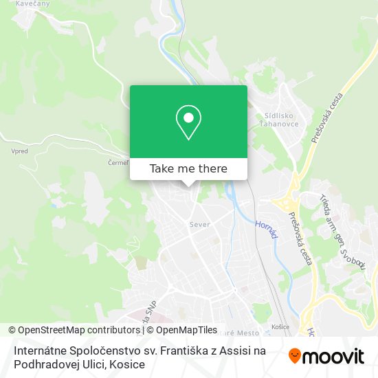 Internátne Spoločenstvo sv. Františka z Assisi na Podhradovej Ulici map