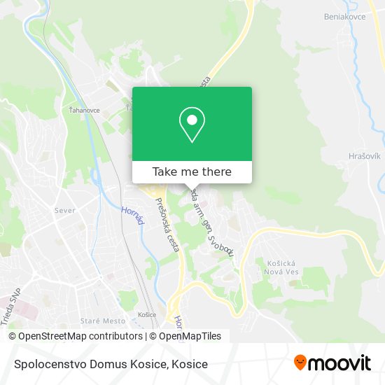 Spolocenstvo Domus Kosice map