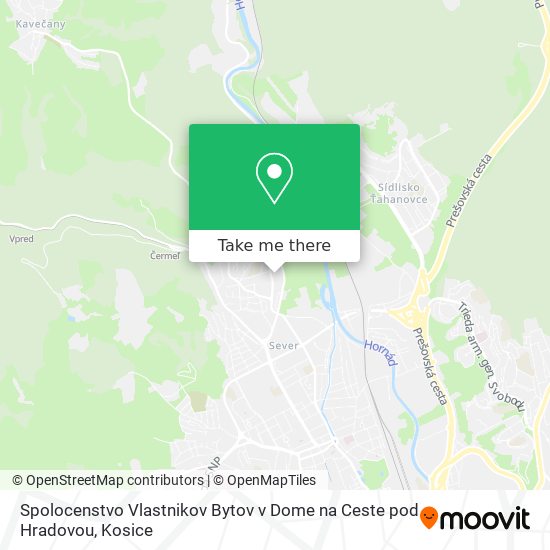 Spolocenstvo Vlastnikov Bytov v Dome na Ceste pod Hradovou map