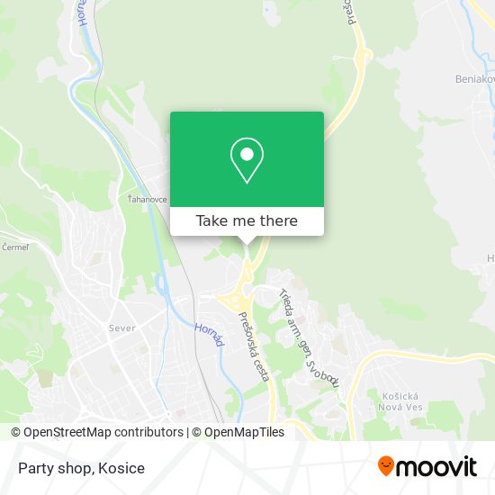 Party shop map