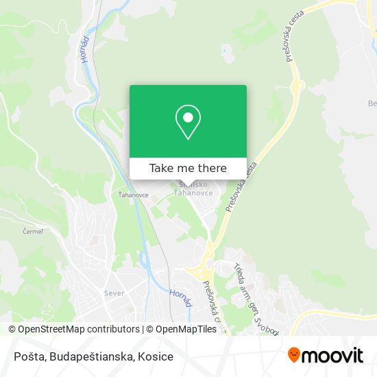 Pošta, Budapeštianska map