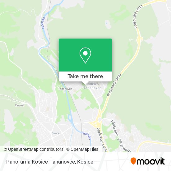 Panoráma Košice-Ťahanovce map