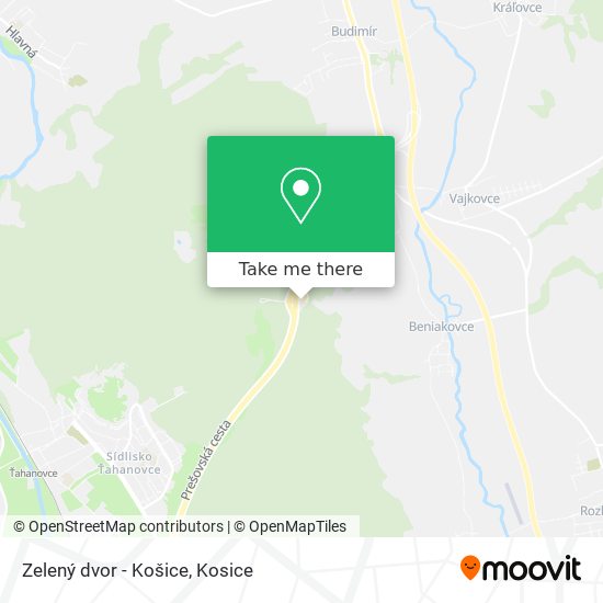 Zelený dvor - Košice map