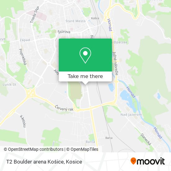 T2 Boulder arena Košice map