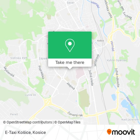 E-Taxi Košice map