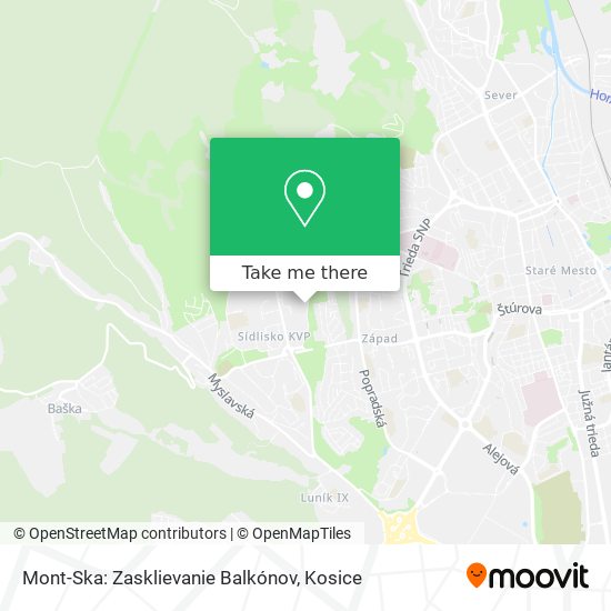 Mont-Ska: Zasklievanie Balkónov map