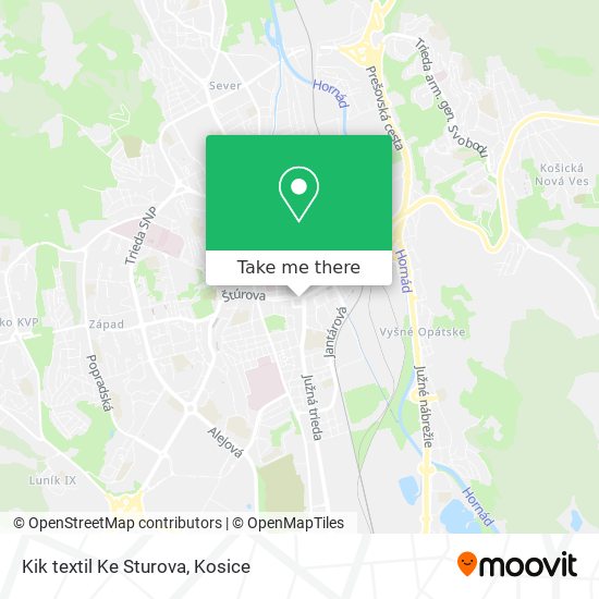 Kik textil Ke Sturova map