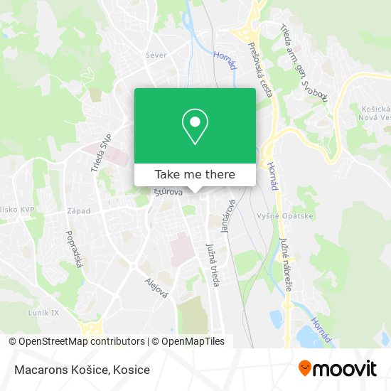 Macarons Košice map