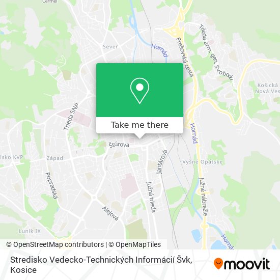 Stredisko Vedecko-Technických Informácií Švk map