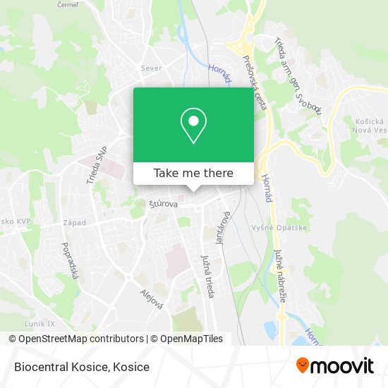 Biocentral Kosice map