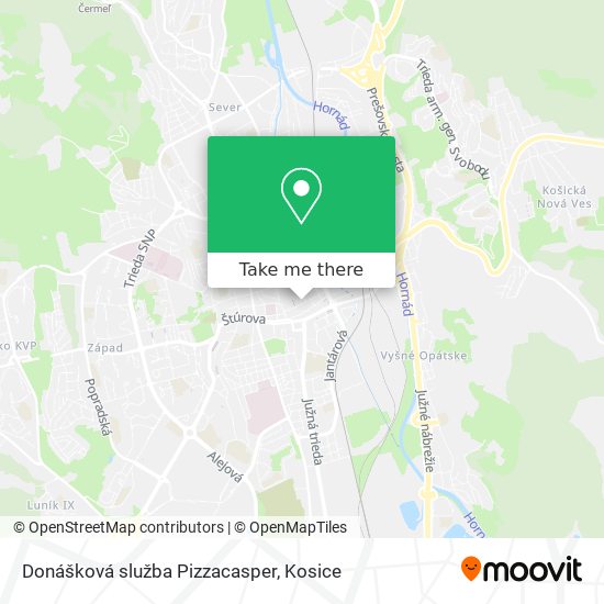 Donášková služba Pizzacasper map