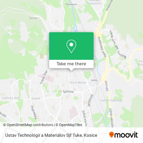 Ústav Technológií a Materiálov Sjf Tuke map