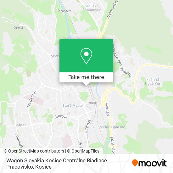 Wagon Slovakia Košice Centrálne Riadiace Pracovisko map