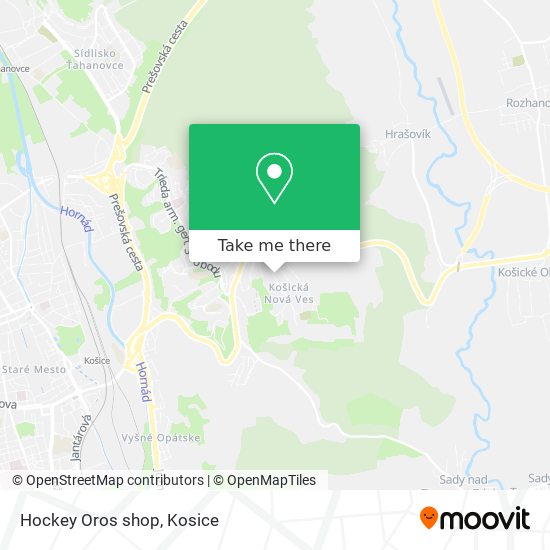 Hockey Oros shop map