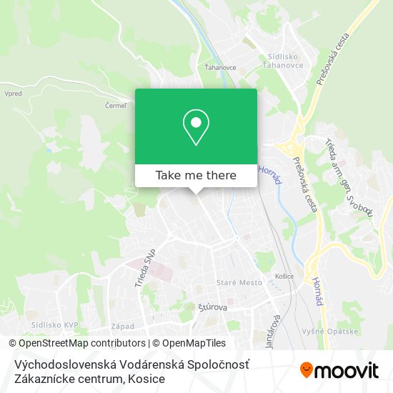 Východoslovenská Vodárenská Spoločnosť Zákaznícke centrum map