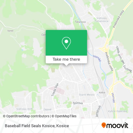 Baseball Field Seals Kosice map