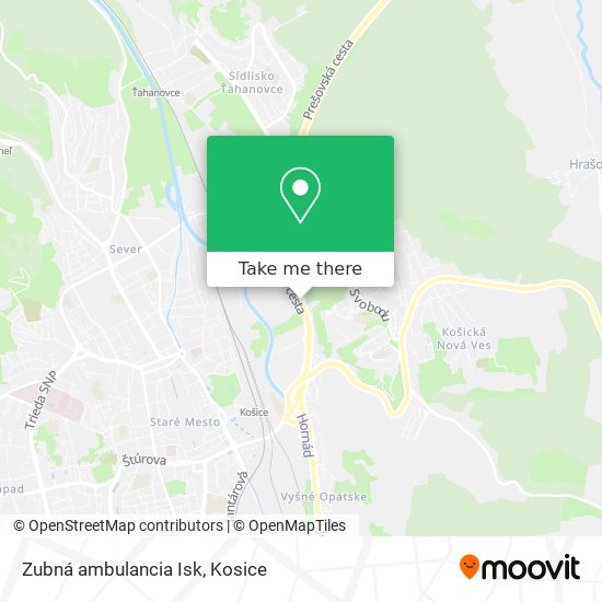 Zubná ambulancia Isk map