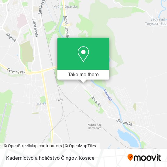 Kaderníctvo a holičstvo Čingov map