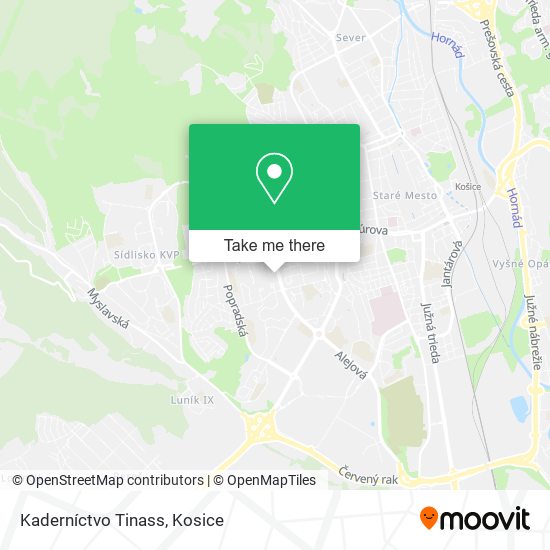 Kaderníctvo Tinass map