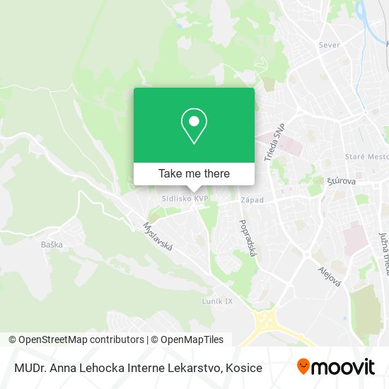 MUDr. Anna Lehocka Interne Lekarstvo map