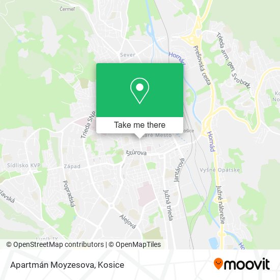 Apartmán Moyzesova map