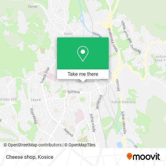 Cheese shop map