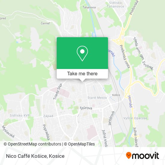 Nico Caffé Košice map
