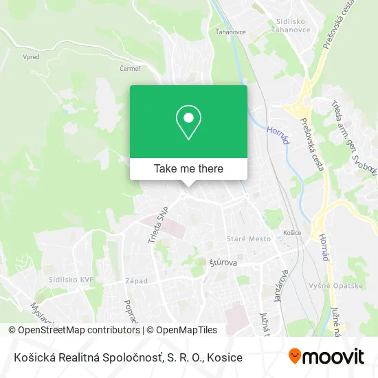 Košická Realitná Spoločnosť, S. R. O. map