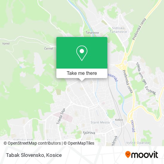 Tabak Slovensko map