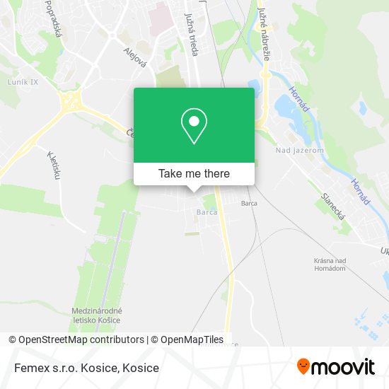 Femex s.r.o. Kosice map