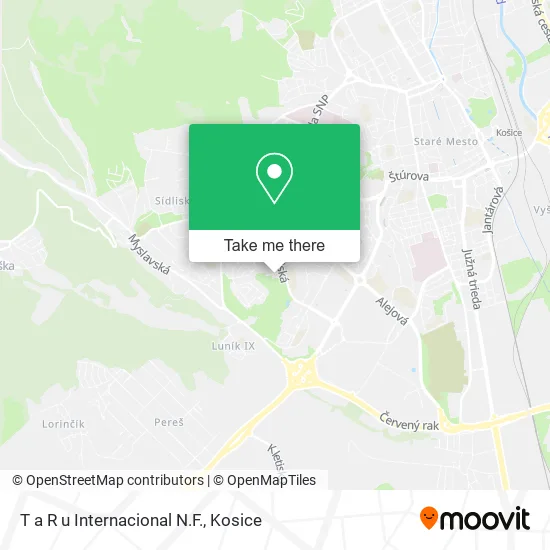 T a R u Internacional N.F. map