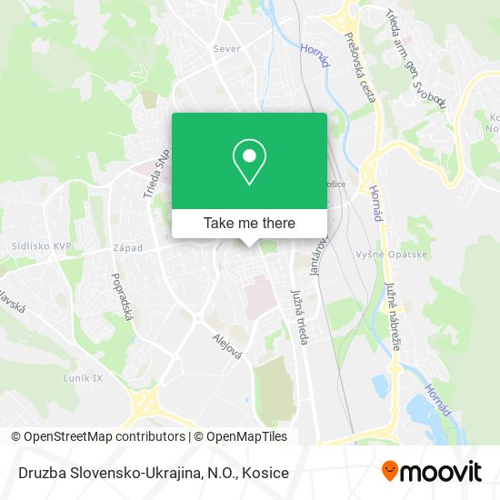 Druzba Slovensko-Ukrajina, N.O. map