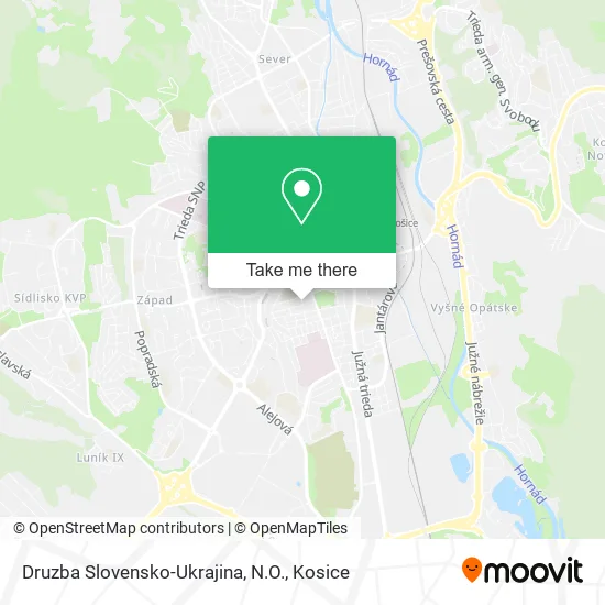 Druzba Slovensko-Ukrajina, N.O. map