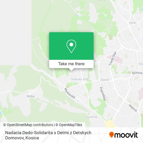 Nadacia Dedo-Solidarita s Detmi z Detskych Domovov map