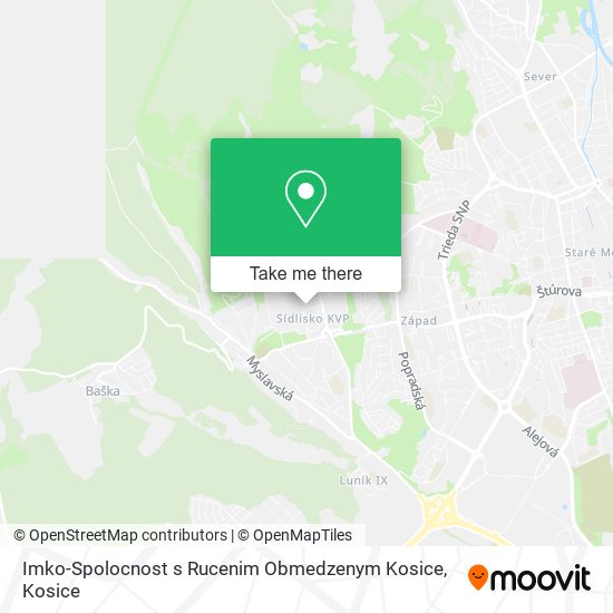 Imko-Spolocnost s Rucenim Obmedzenym Kosice map