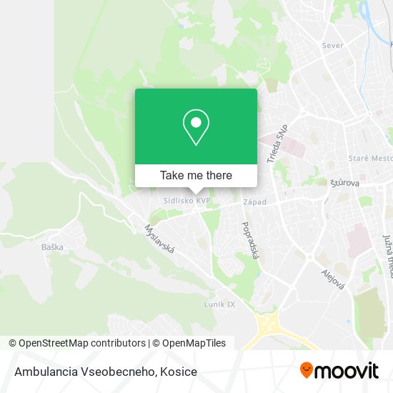 Ambulancia Vseobecneho map