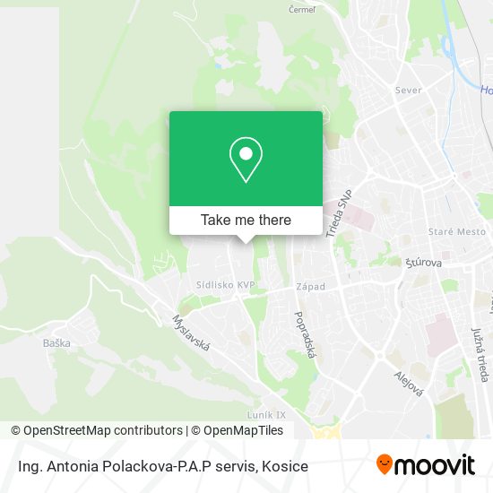 Ing. Antonia Polackova-P.A.P servis map