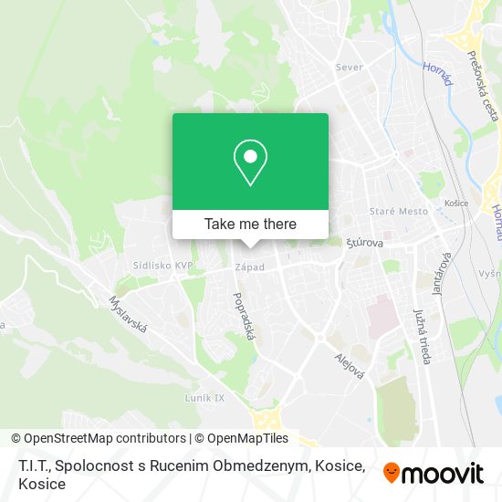 T.I.T., Spolocnost s Rucenim Obmedzenym, Kosice map