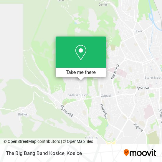 The Big Bang Band Kosice map