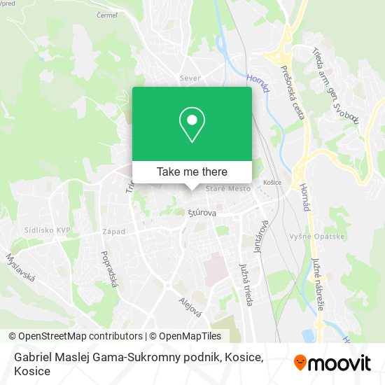 Gabriel Maslej Gama-Sukromny podnik, Kosice map