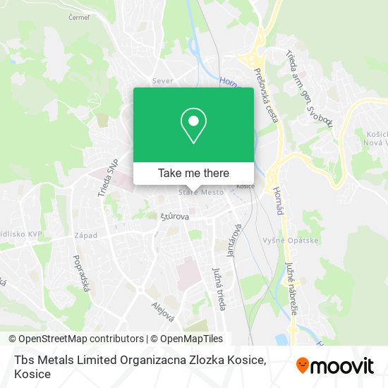 Tbs Metals Limited Organizacna Zlozka Kosice map