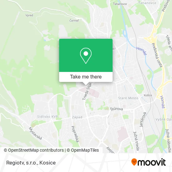 Regiotv, s.r.o. map