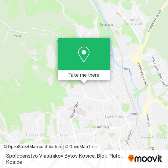 Spolocenstvo Vlastnikov Bytov Kosice, Blok Pluto map