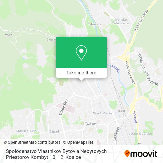 Spolocenstvo Vlastnikov Bytov a Nebytovych Priestorov Kombyt 10, 12 map