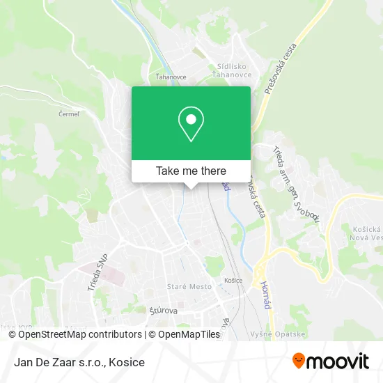Jan De Zaar s.r.o. map
