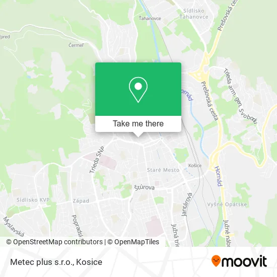 Metec plus s.r.o. map