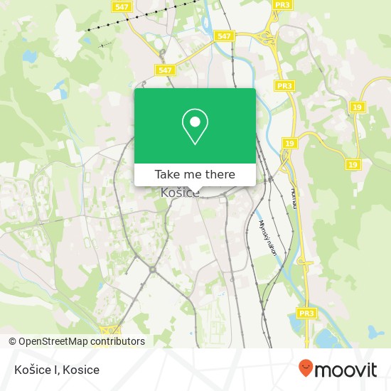 Košice I map