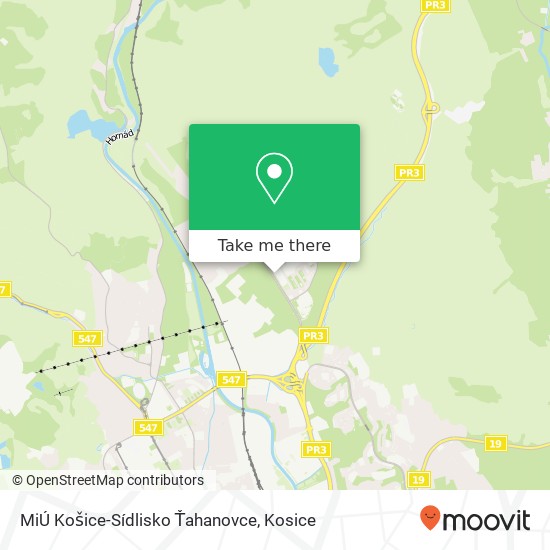 MiÚ Košice-Sídlisko Ťahanovce map