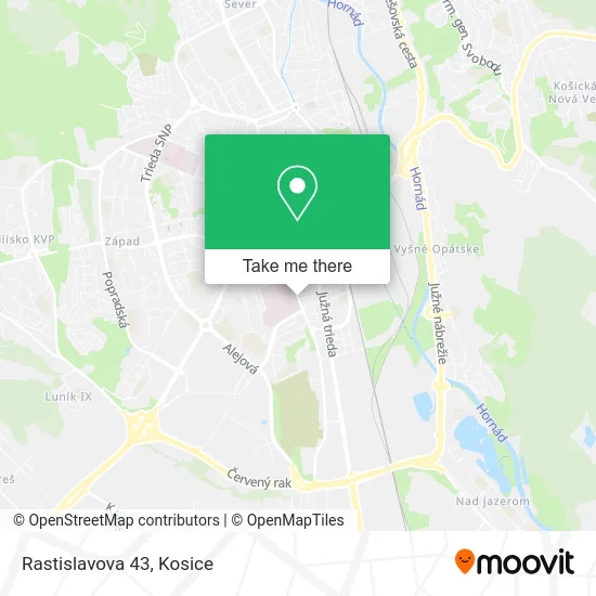 Rastislavova 43 map