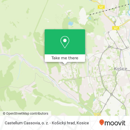Castellum Cassovia, o. z. - Košický hrad map
